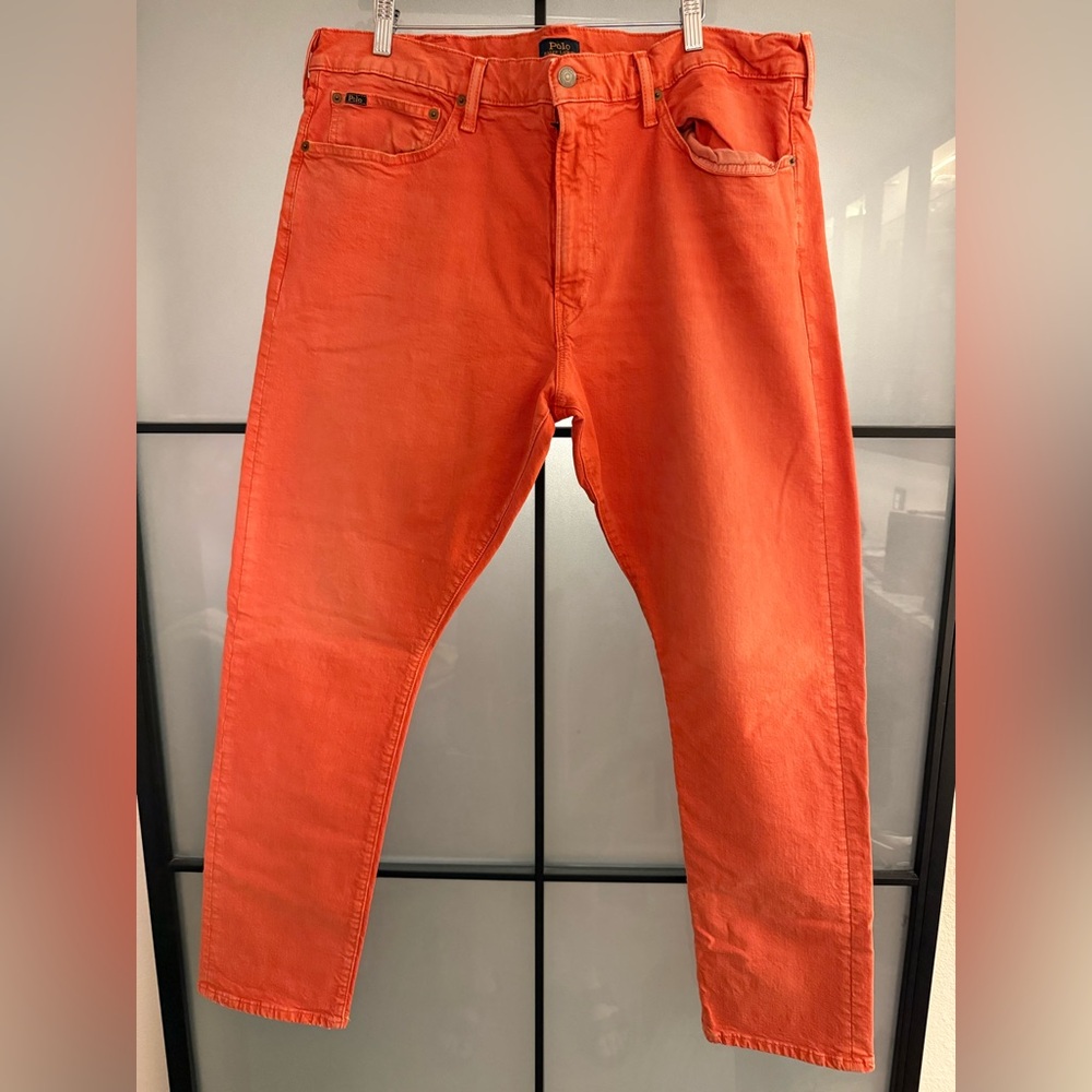 Polo Ralph Lauren Men's Orange Sullivan Slim Jeans 40x32 - Picture 3 of 3